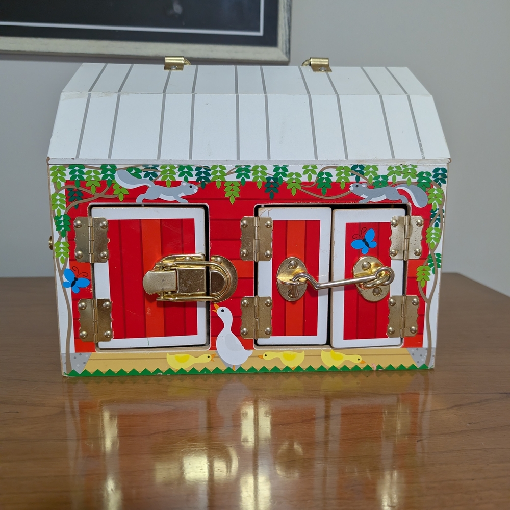 SOLD Melissa & Doug Latches Wooden Activity Barn